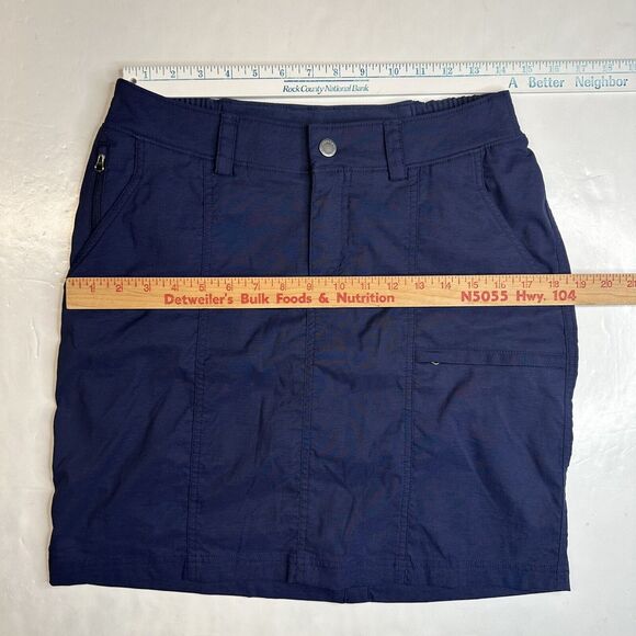 Duluth Trading Dry On The Fly Skort 6 Navy Blue Flex Active Skirt/Shorts EUC - Picture 3 of 11